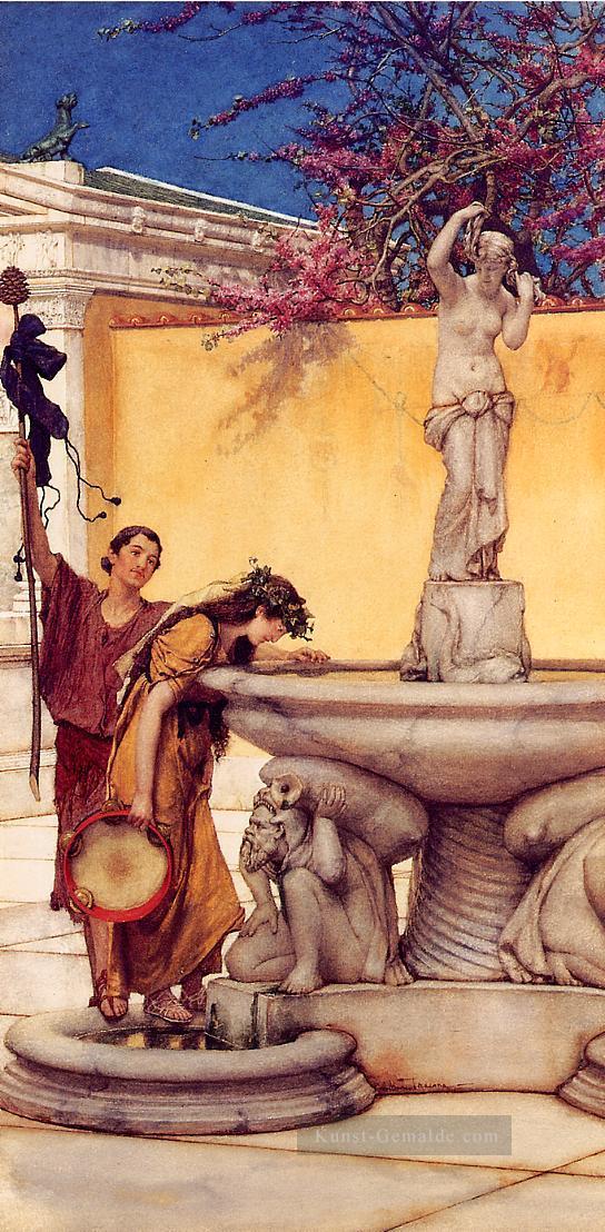 Zwischen Venus und Bacchus romantischer Sir Lawrence Alma Tadema Ölgemälde